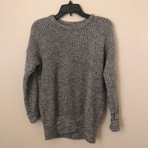Super soft heathered grey cable knit sweater